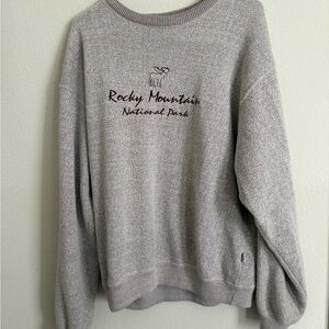 Gray/red Crewneck Sweater